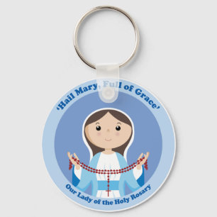 Our Lady of the Rosary Key Ring
