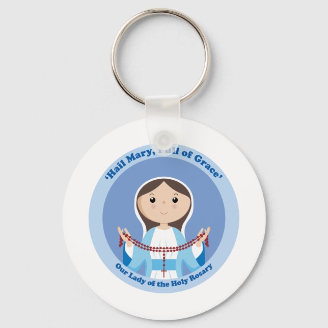 Our Lady of the Rosary Key Ring (Front)