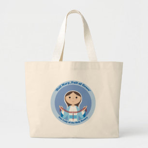 Our Lady of the Rosary Large Tote Bag