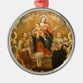 OUR LADY OF THE ROSARY METAL TREE DECORATION
