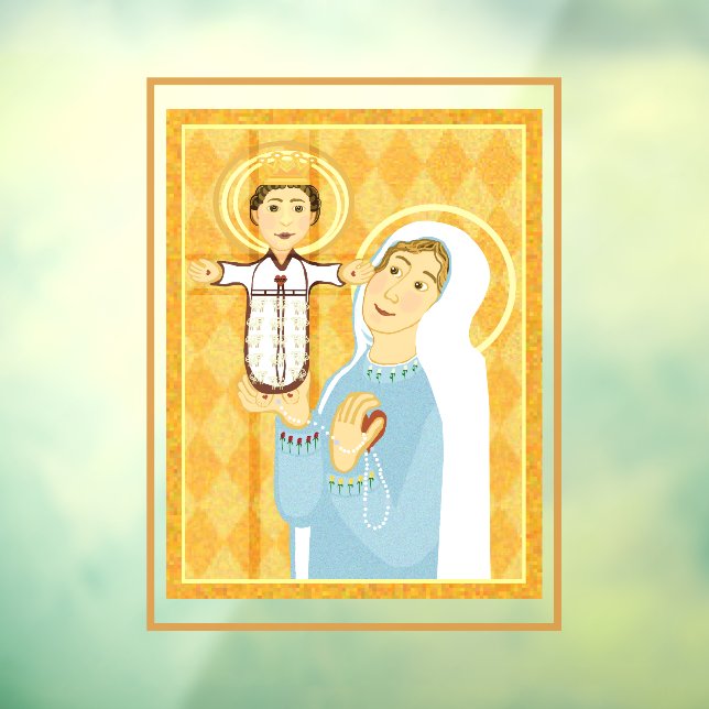 Our Lady of the Rosary Window Cling (Sheet 3)