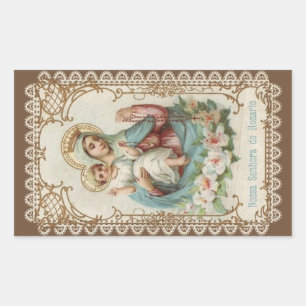 Our Lady of the Rosary with the Baby Jesus Rectangular Sticker