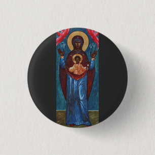Our Lady of the Sign Eternal Light Art Print 3 Cm Round Badge