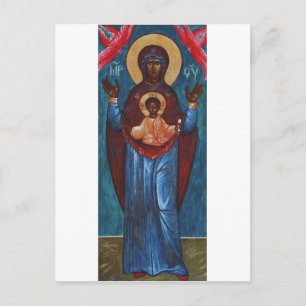 Our Lady of the Sign Eternal Light Art Print Postcard
