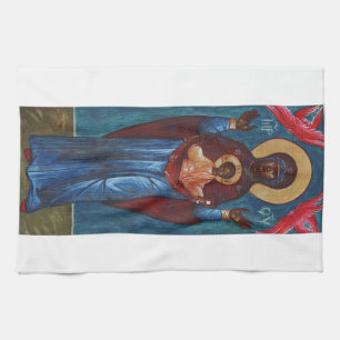 Our Lady of the Sign Eternal Light Art Print Tea Towel