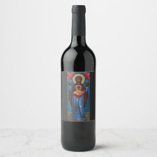 Our Lady of the Sign Eternal Light Art Print Wine Label