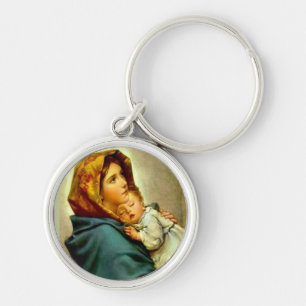 Our Lady of the Street Blessed Mother Baby Jesus Key Ring