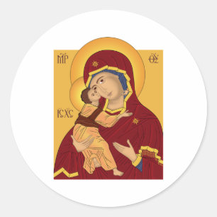 Our Lady of the Vladimir Classic Round Sticker