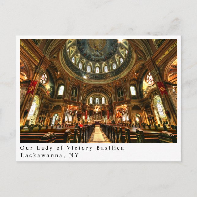 Our Lady of Victory Basilica, Lackawanna NY Postcard (Front)