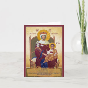 Our Lady Of Walsingham With Kontakion One Card