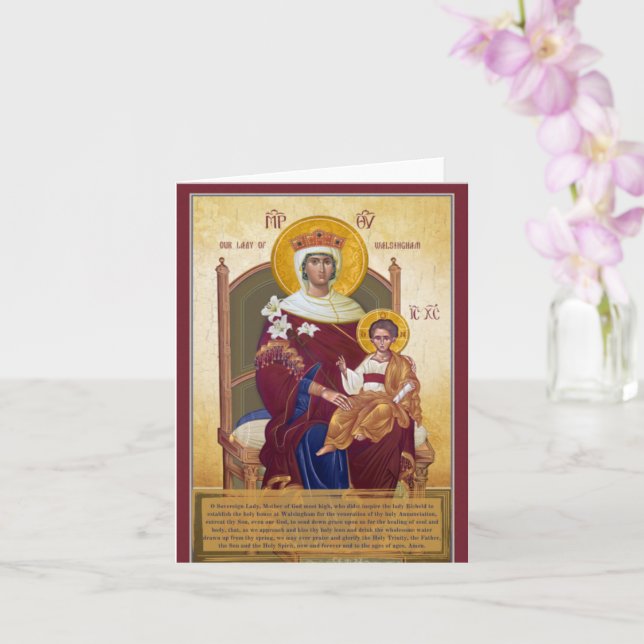 Our Lady Of Walsingham With Prayer   Card (Orchid)