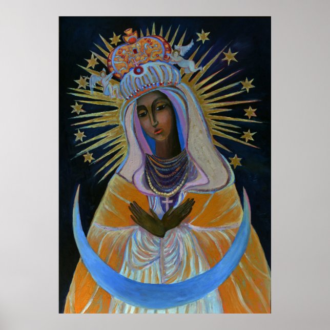 Our Lady Ostra Brama Mother of Mercy Black Madonna Poster (Front)