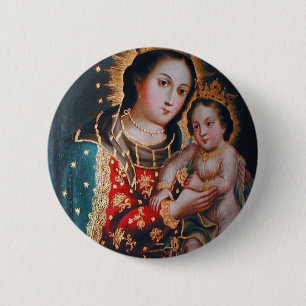 OUR LADY REFUGE OF SINNERS 6 CM ROUND BADGE