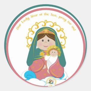 Our Lady Star of the Sea Classic Round Sticker