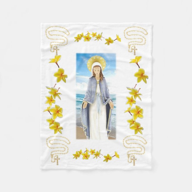 Our Lady, Star of the Sea, fleece blanket (Front)