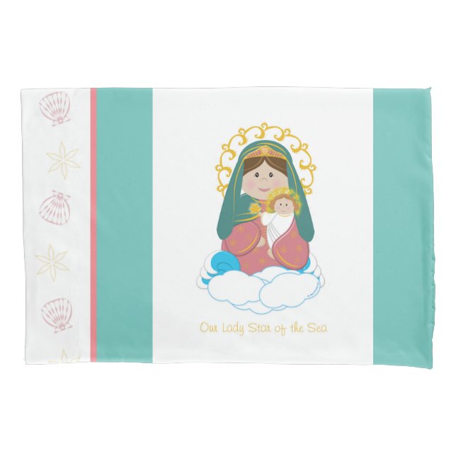 Our Lady Star of the Sea Pillowcase (Front)