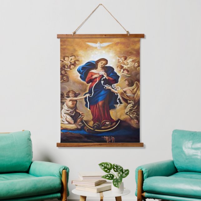 Our Lady Undoer of Knots Hanging Tapestry (Living Room)