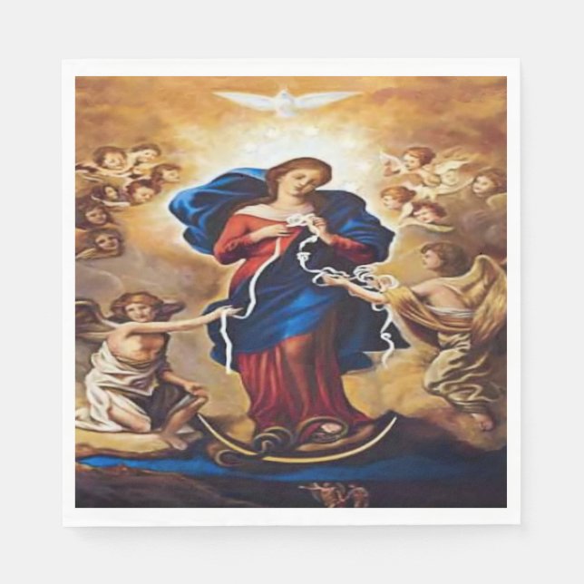 Our Lady Undoer of Knots Napkin (Front)