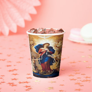Our Lady Undoer of Knots Paper Cups