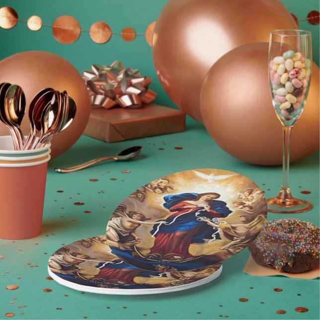 Our Lady Undoer of Knots Paper Plate (Multi)
