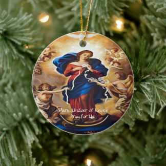 Our Lady Undoer of Knots Prayer Ceramic Tree Decoration