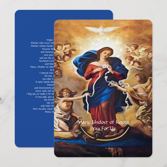 Our Lady Undoer of Knots Prayer Holiday Card (Front/Back)