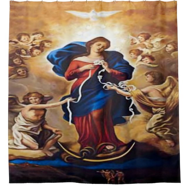Our Lady Undoer of Knots Shower Curtain (Front)
