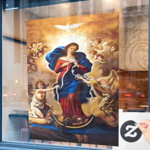 Our Lady Undoer of Knots Window Cling