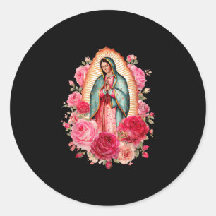 Our Lady Virgen De Guadalupe Saint Virgin Mary Nk Classic Round Sticker