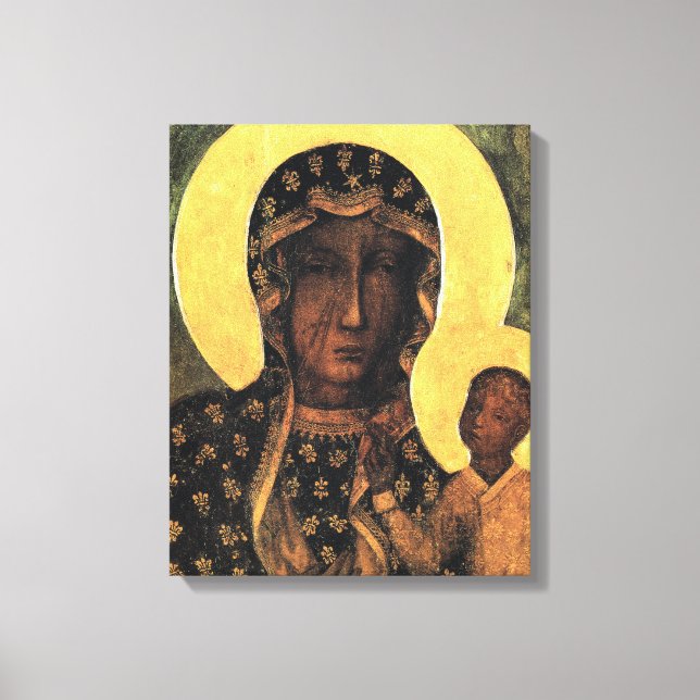 Our Lady Virgin Mary of Czestochowa Poland Icon Canvas Print (Front)