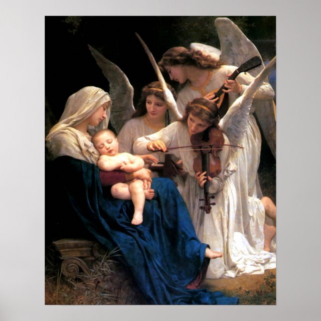 Our Lady Virgin Mary Song of Angels Print Poster (Front)