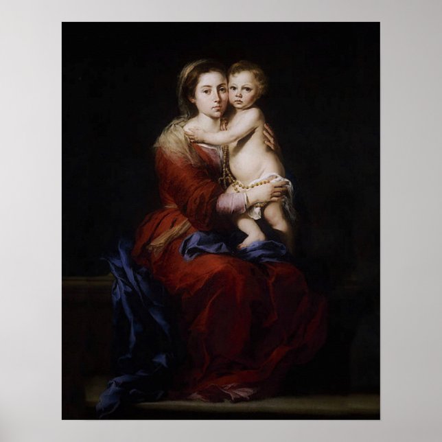 Our Lady Virgin Mary Virgen Maria Rosario Poster (Front)