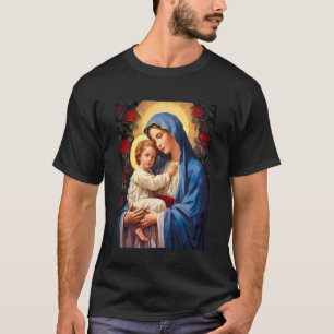 Our Lady Virgin Mary with Baby Jesus Catholic Sacr T-Shirt