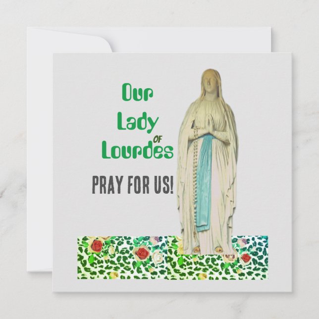 Our Lafy of LourdesFolded Greeting Card (Front)
