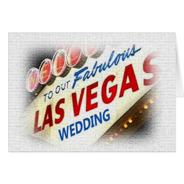 Our Las Vegas Wedding Card (Front Horizontal)