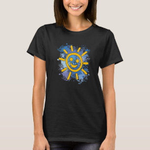 Our laughing sun our sunshine on colour blotches T-Shirt