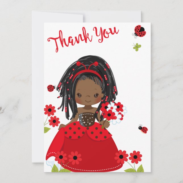 Our Lil Ladybug Thank You Card (Front)