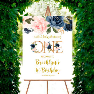 Our Little Baby Girl is turning ONE Welcome Sign