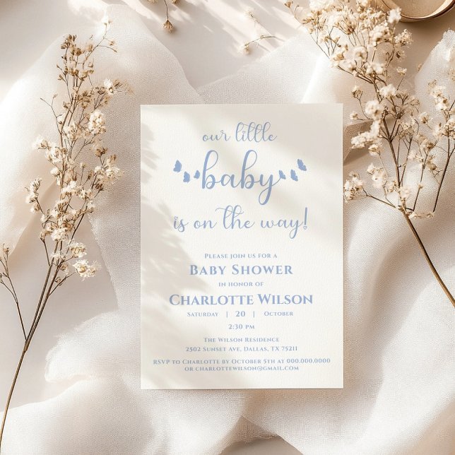Our Little Baby Is On The Way Baby Shower Invitation (Creator Uploaded)