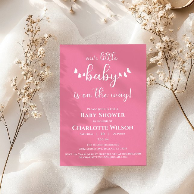 Our Little Baby Is On The Way Baby Shower Invitation (Creator Uploaded)