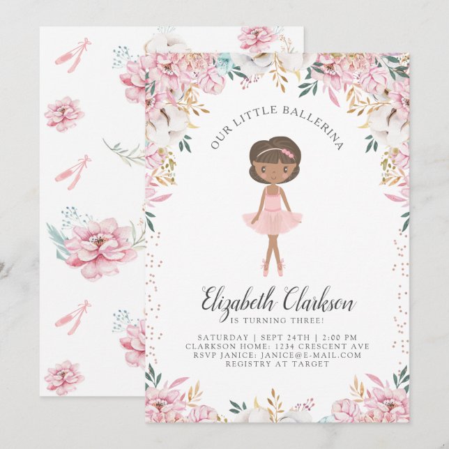 Our Little Ballerina Birthday Card (Front/Back)