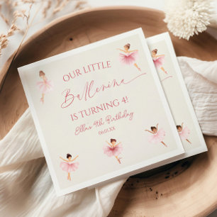 Our Little Ballerina Pink Ballet Birthday Party Napkin