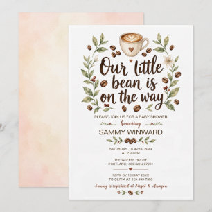 Our Little Bean Coffee Baby Shower Invitation