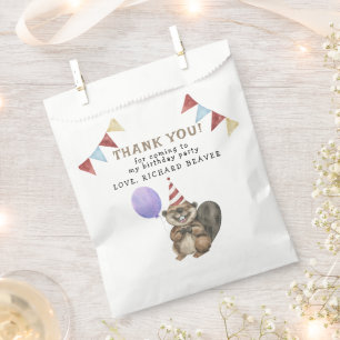 Our Little Beaver 1st Birthday Party Thank you Favour Bags