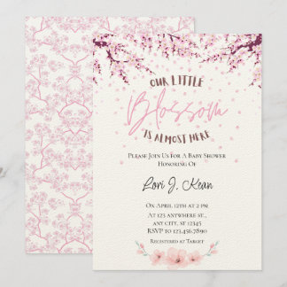 Our Little Blossom Girl Baby Shower Invitation