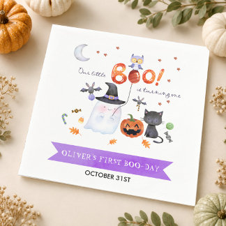 Our Little Boo 1st Birthday First Boo-Day Napkins