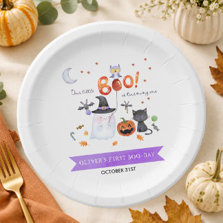 Our Little Boo 1st Birthday First Boo-Day Plates