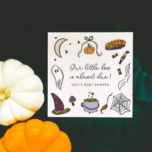 Our Little Boo Almost Due Halloween Baby Shower Napkin