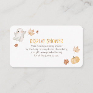 Our Little Boo Autumn Baby Shower Display Shower Enclosure Card