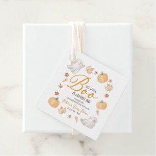 Our Little Boo Autumn Baby Shower Favour Tags